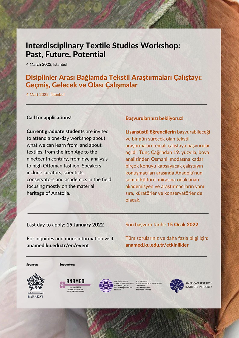 Disiplinlerarası Bağlamda Tekstil Araştırmaları Çalıştayı: Geçmiş, Gelecek ve Olası Çalışmalar