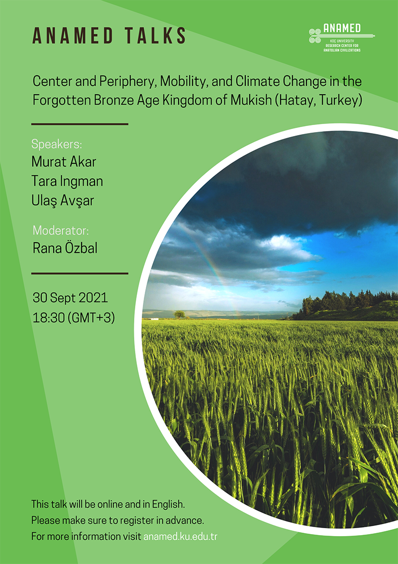 ANAMED Konuşması – Center and Periphery, Mobility, and Climate Change in the Forgotten Bronze Age Kingdom of Mukish (Hatay, Türkiye)